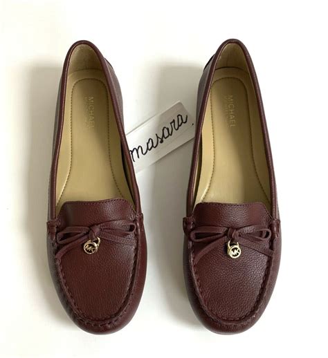 MICHAEL KORS MK Everett Moc Loafer Tumbled Leather Bow 